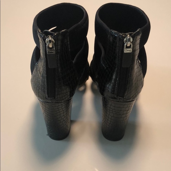 Black Open Toe Heels - Picture 4 of 6